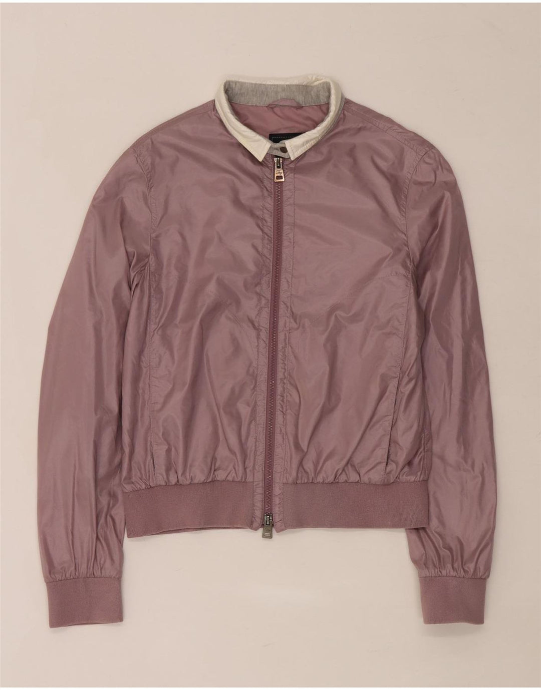 Fay Womens Bomber Jacket UK 14 Large Purple Colourblock Polyamide