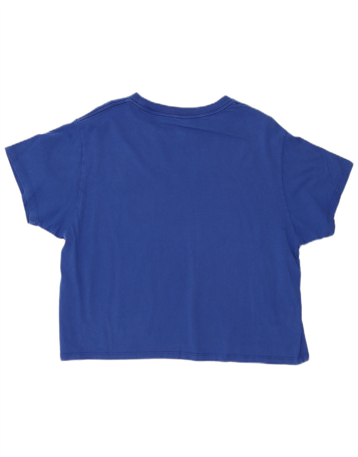 Levi's Womens Graphic T-Shirt Top UK 14 Medium Blue Colourblock