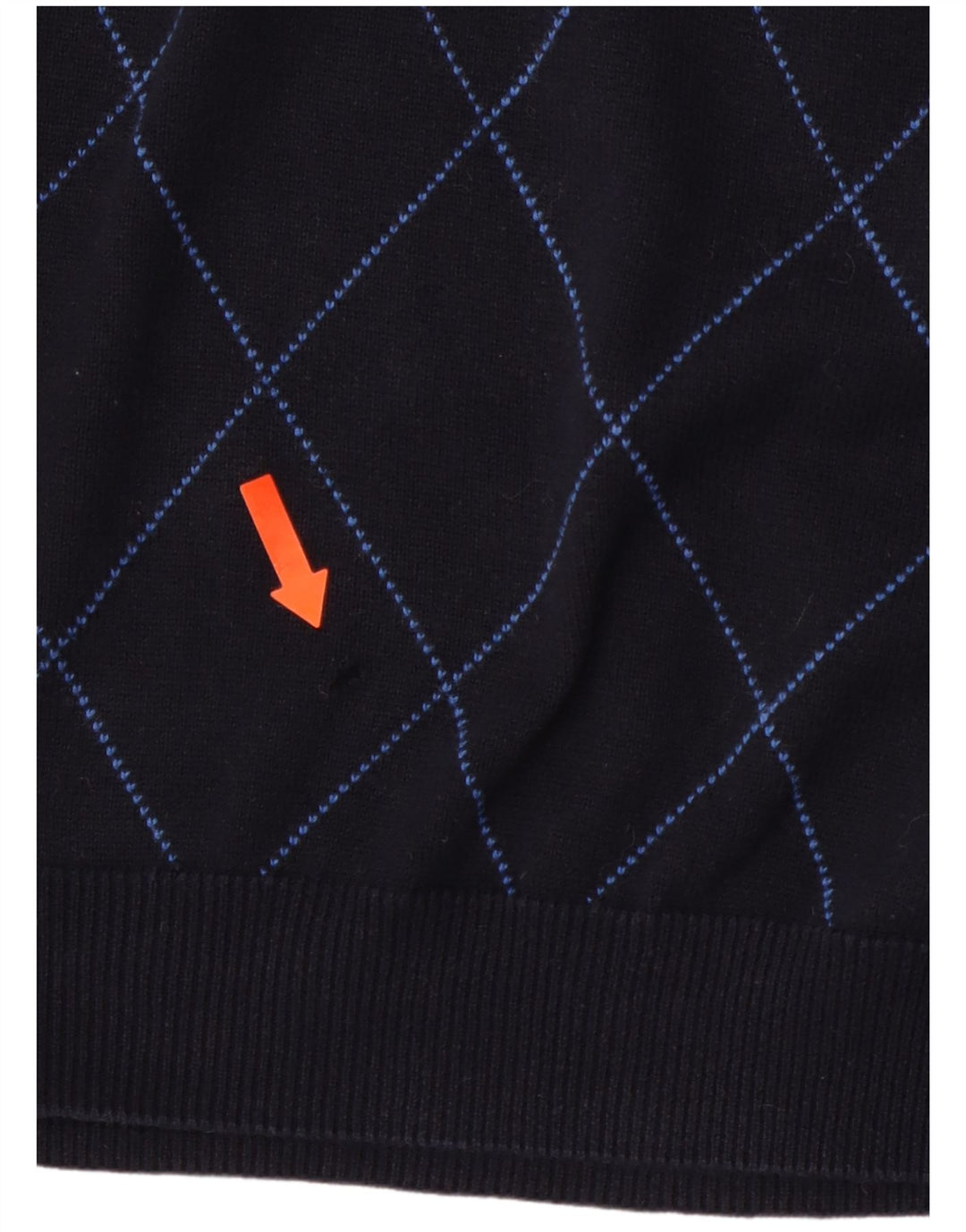 CHAPS Mens Vest Tank Top XL Navy Blue Argyle/Diamond Cotton