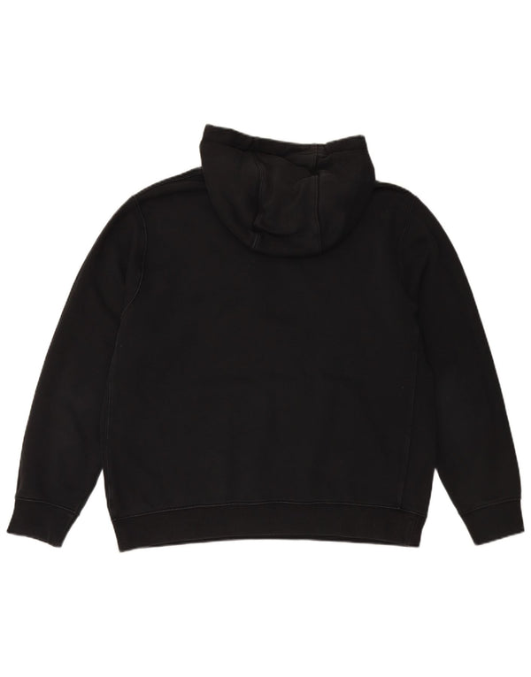 NIKE Mens Hoodie Jumper Large Black Cotton