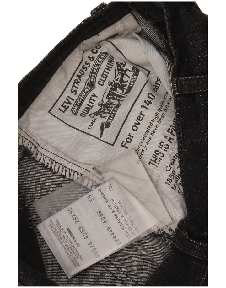 LEVI'S Womens 525 Denim Shorts W28 Medium Black Cotton