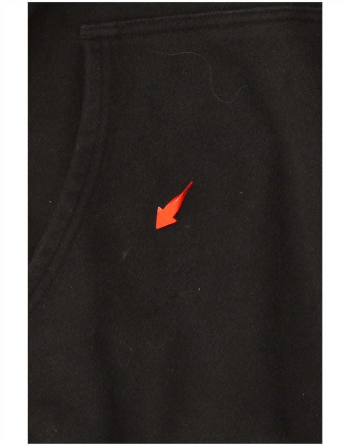 LEVI'S Womens Graphic Oversized Hoodie Jumper UK 16 Large Black Cotton