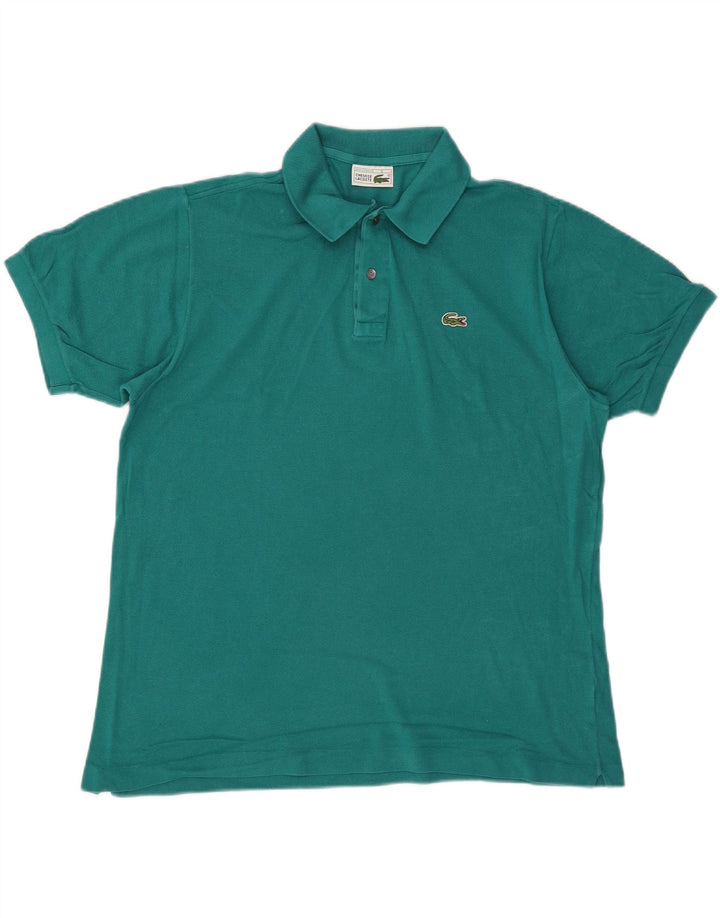 LACOSTE Mens Polo Shirt Size 6 XL Turquoise Cotton