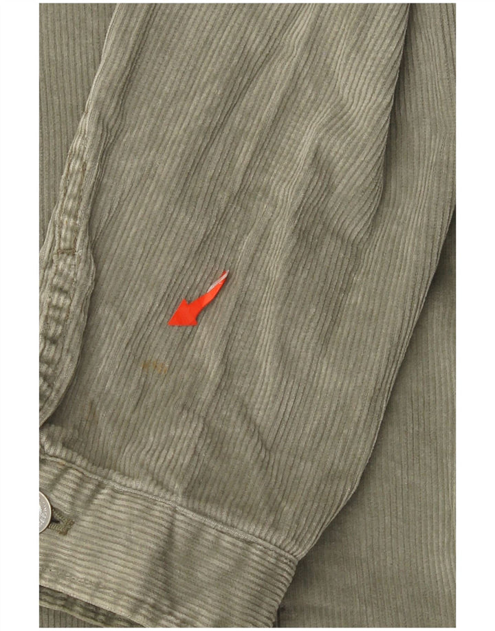 Eddie Bauer Womens Corduroy Jacket UK 16 Large Green Cotton