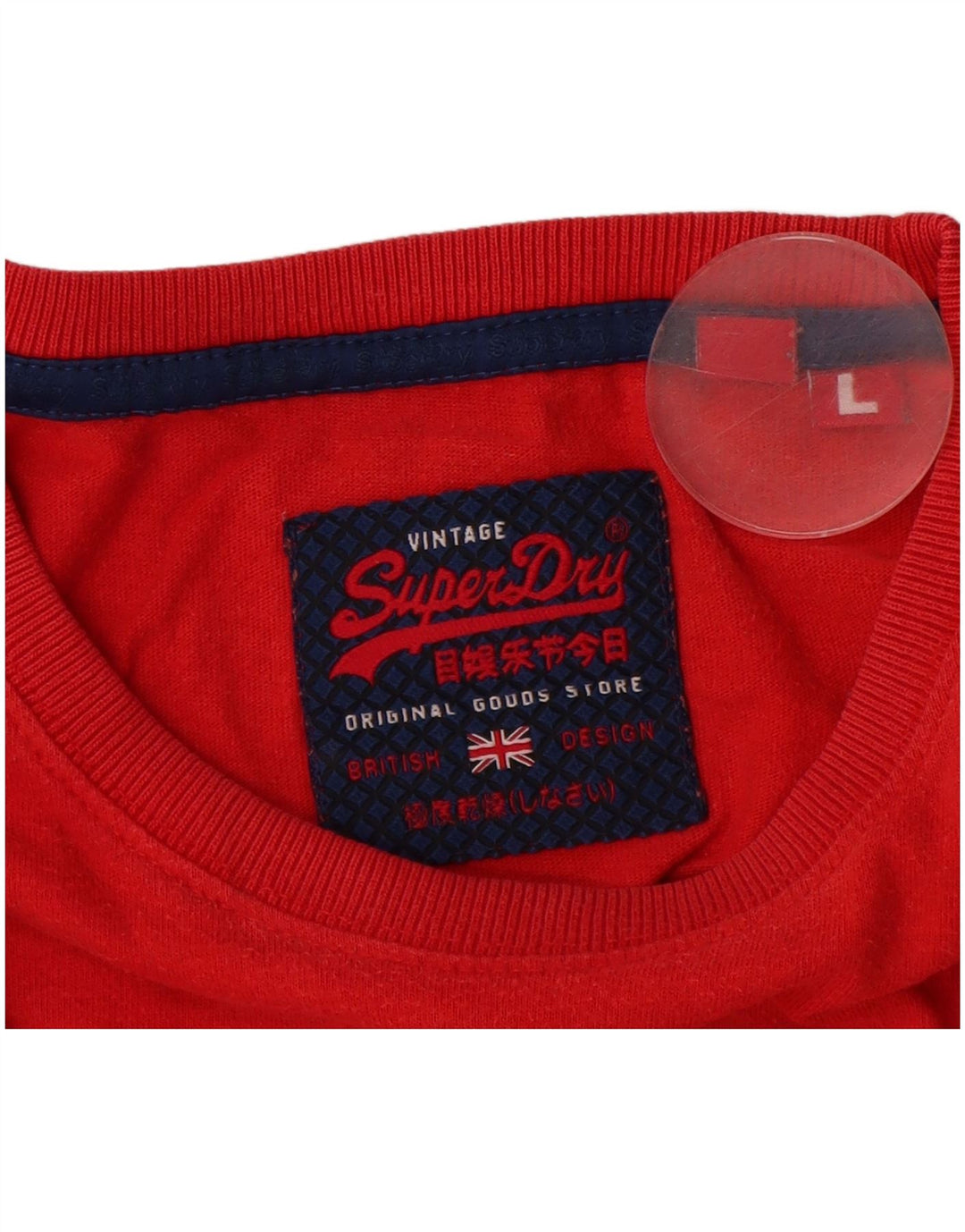 SUPERDRY Mens Graphic T-Shirt Top Large Red Cotton