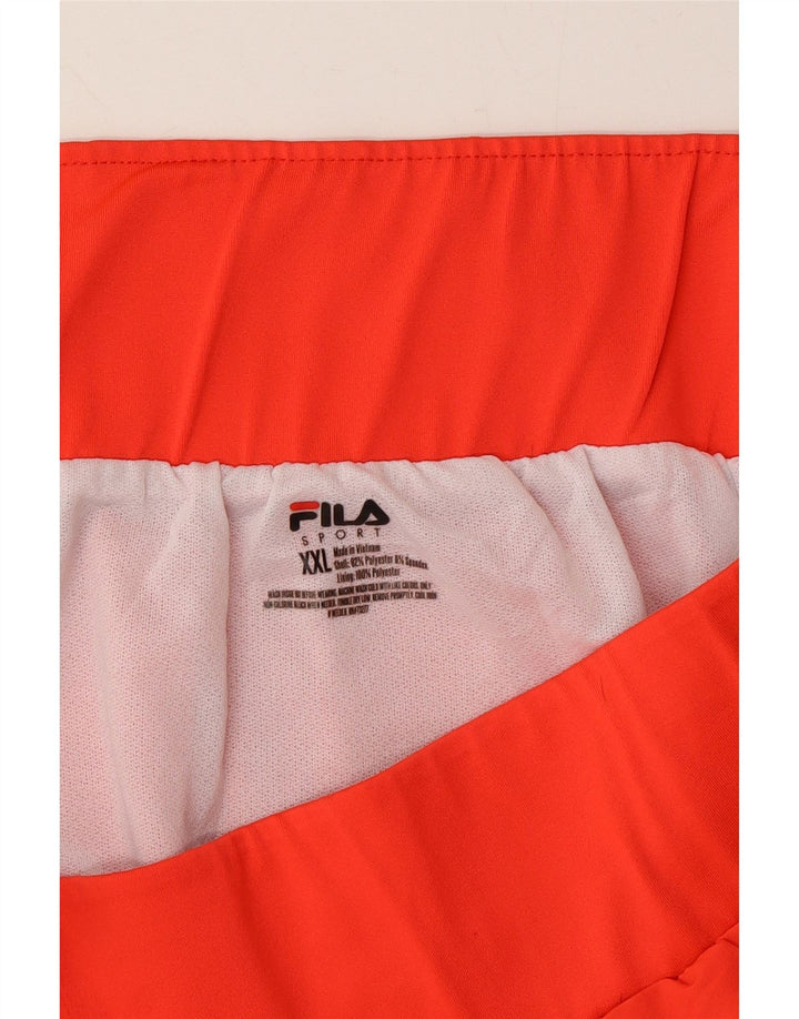 FILA Womens Sport Shorts UK 20 2XL  Orange Polyester