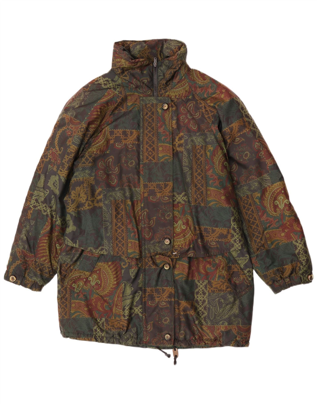 FUCHS & SCHMITT Womens Windbreaker Jacket UK 10 Small Green Paisley