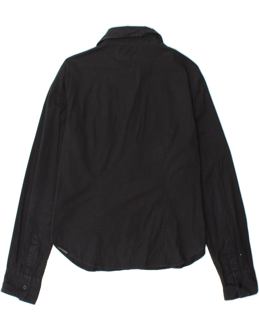 DKNY Womens Shirt UK 16 Large Black Cotton Vintage Dkny and Second-Hand Dkny from Messina Hembry 