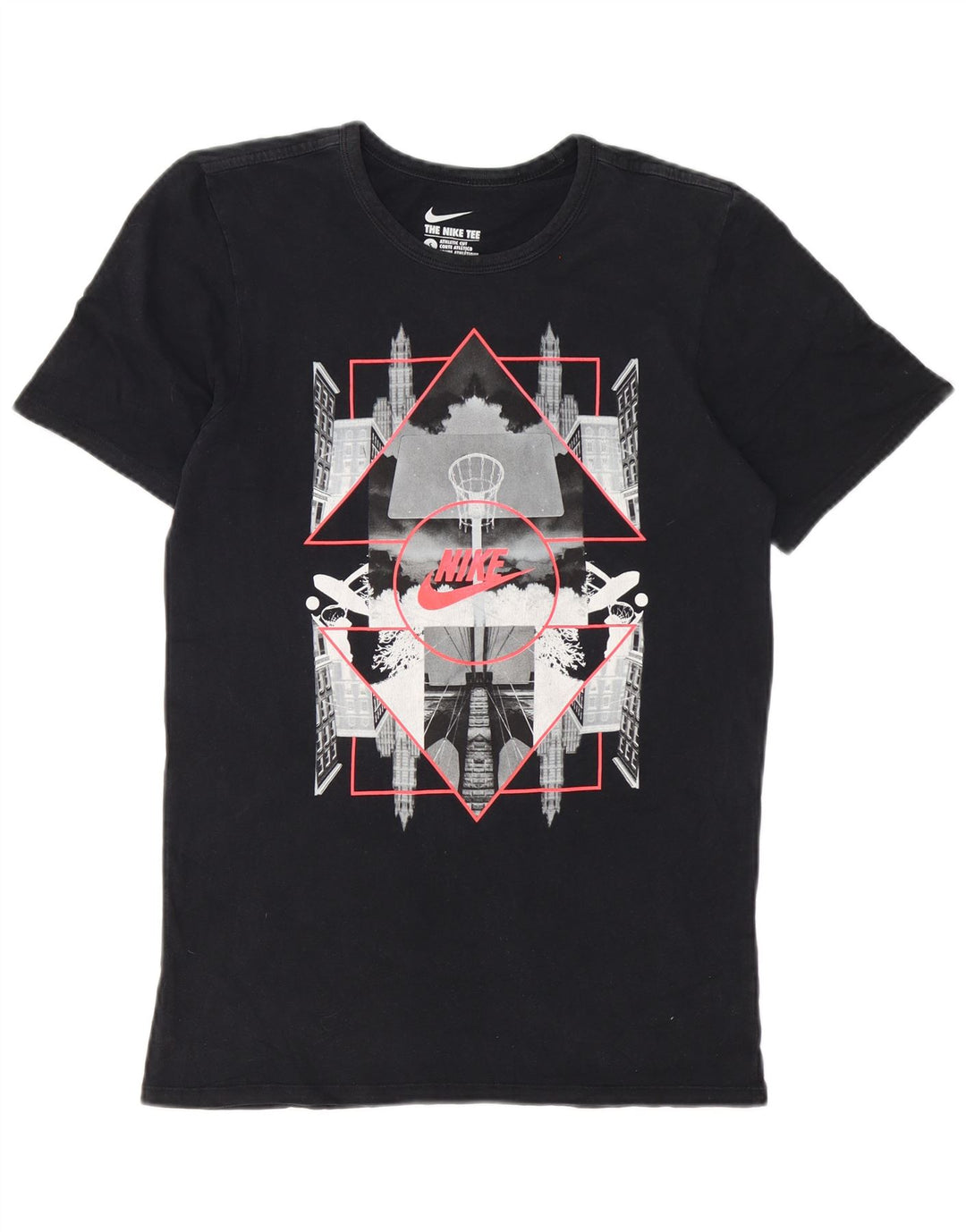 Nike Mens Athletic Cut Graphic T-Shirt Top Small Black