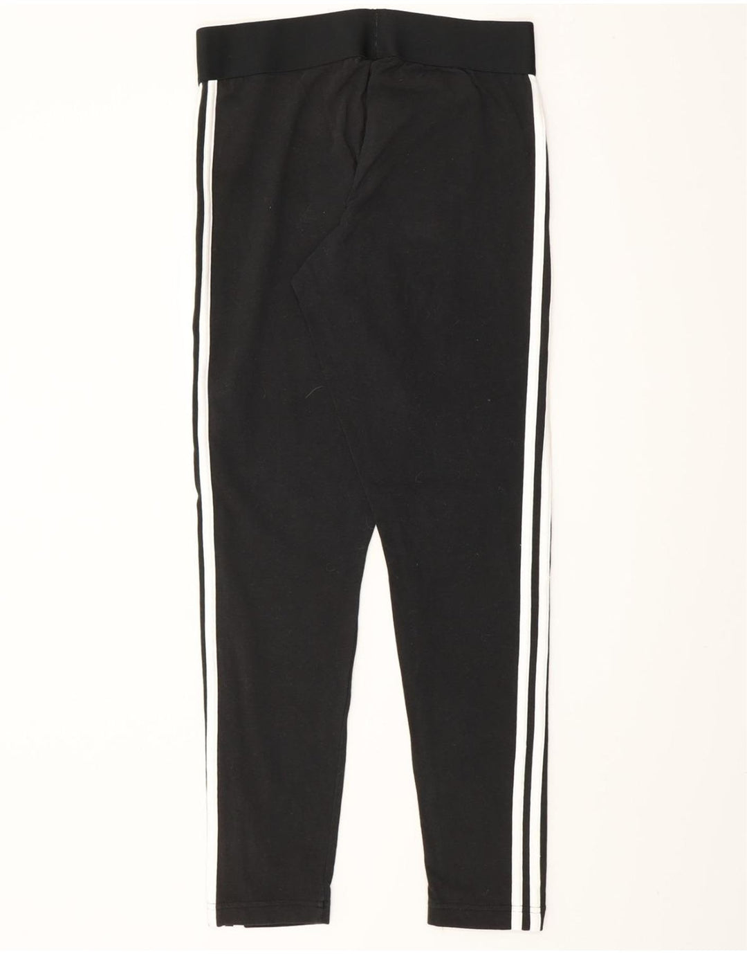 ADIDAS Womens Leggings UK 12/14 Medium  Black Cotton