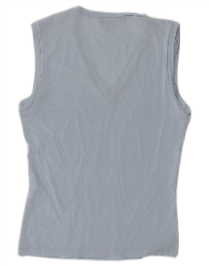 Calvin Klein Jeans Womens Vest Top UK 12 Medium Blue Viscose