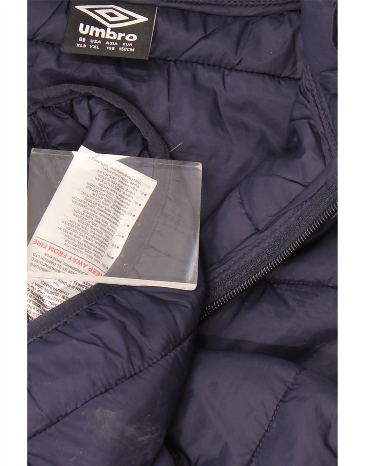 UMBRO Boys Padded Gilet 13-14 Years XL Navy Blue Nylon