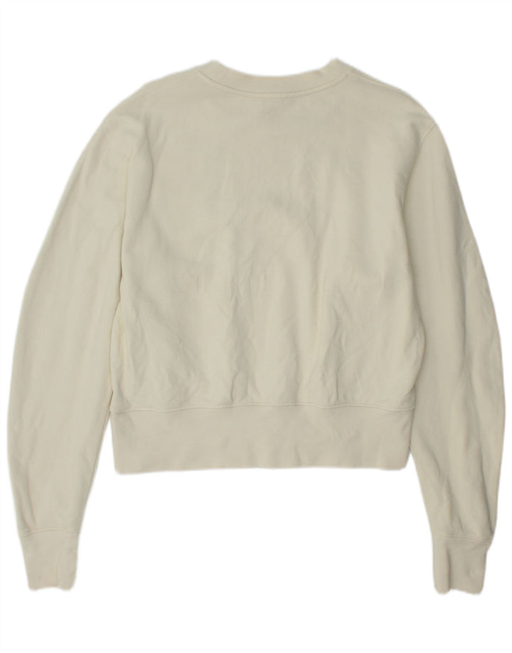 Cos Womens Oversized Sweatshirt Jumper UK 10 Small Off White Cotton