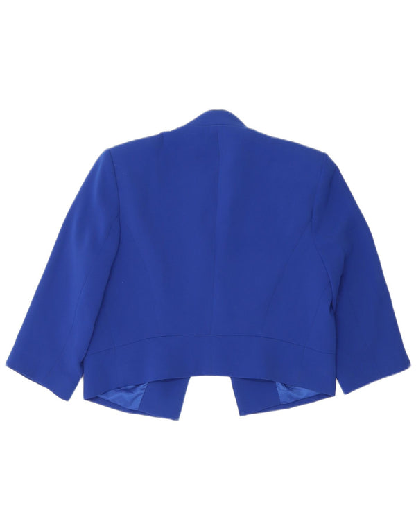 Hobbs Womens 3/4 Sleeve Bolero Jacket UK 12 Medium Blue Polyester