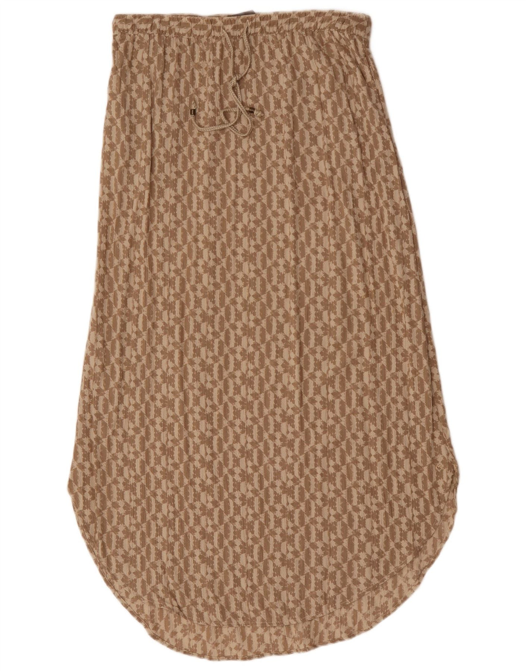 Eddie Bauer Womens Maxi Skirt UK 14 Medium W30 Beige Geometric Rayon