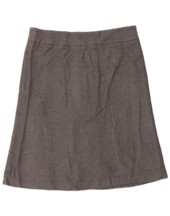 EDDIE BAUER Womens A-Line Skirt US 12 Large W32 Grey Acrylic
