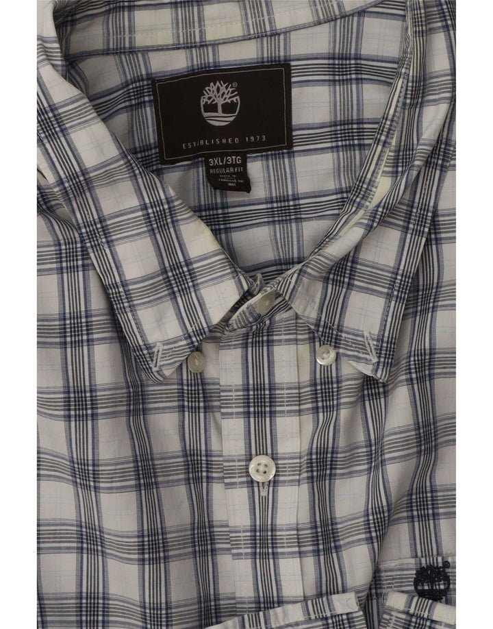 Timberland Mens Short Sleeve Regular Fit Shirt 3XL Blue Check