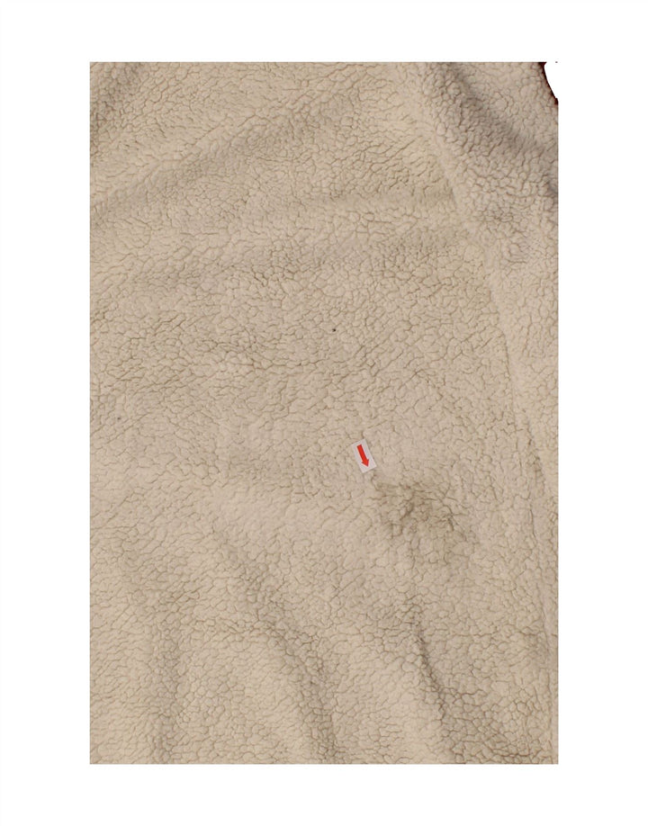 EDDIE BAUER Womens Sherpa Overcoat UK 10 Small Red Check Cotton Vintage Eddie Bauer and Second-Hand Eddie Bauer from Messina Hembry 