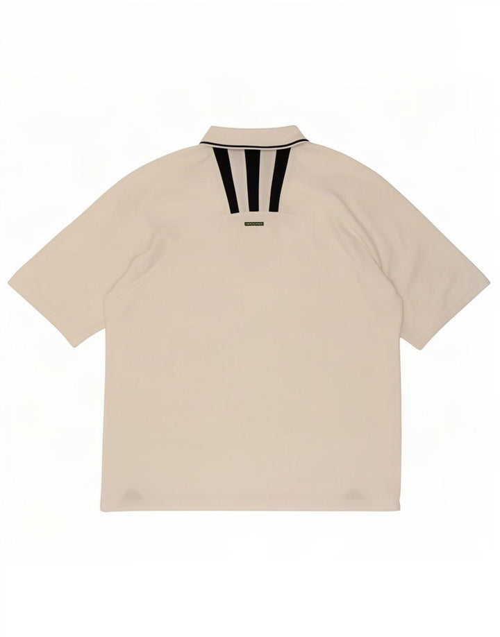 Adidas Mens Polo Shirt UK 44/46 Large White Polyester