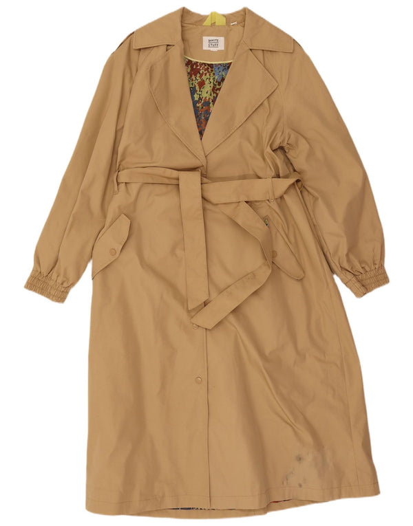 White Stuff Womens Trench Coat UK 14 Medium Beige Cotton
