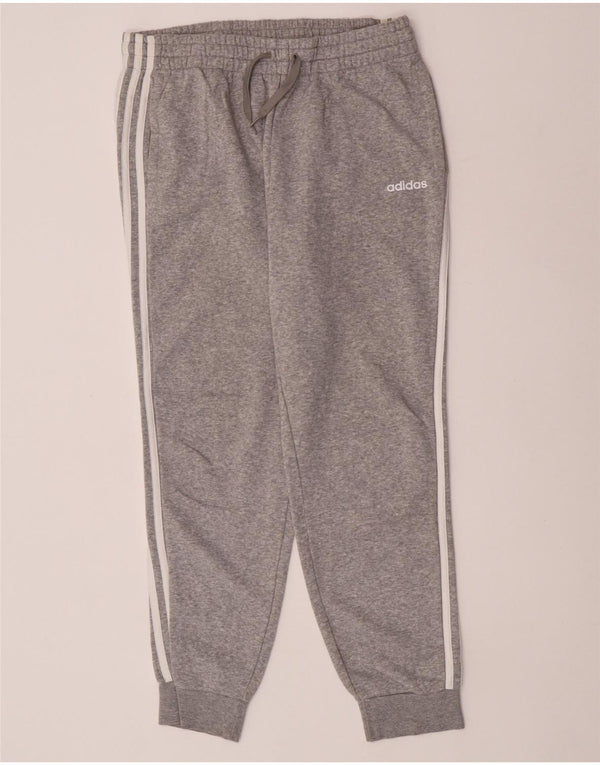 Adidas Womens Tracksuit Trousers Joggers UK 16/18 Large  Grey Cotton