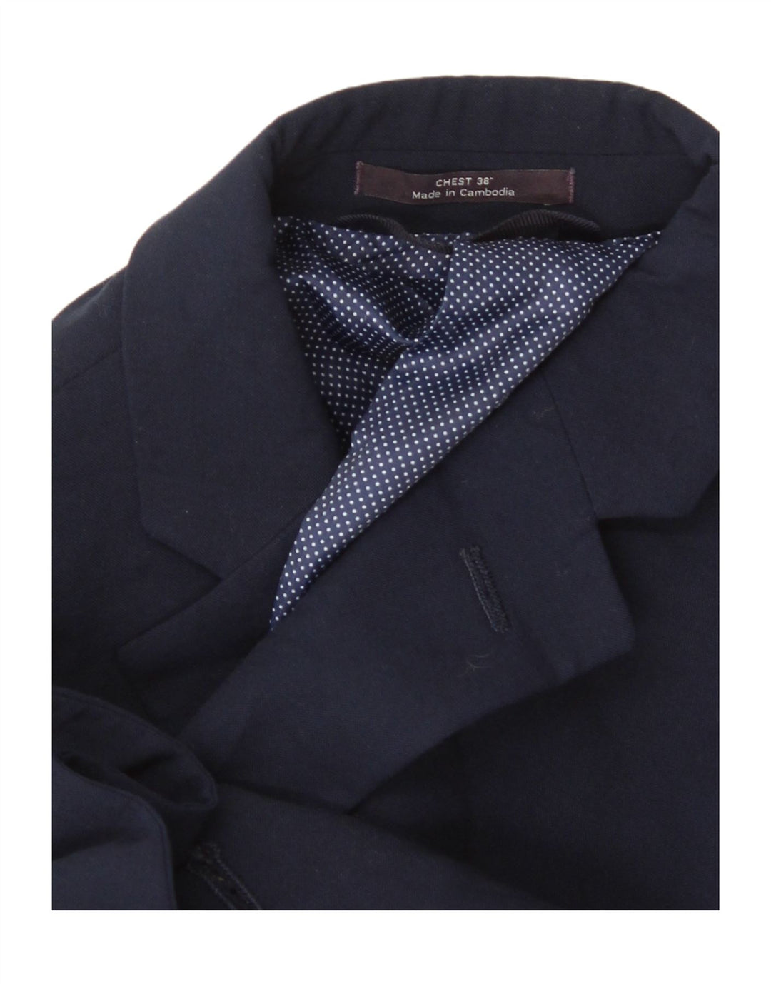 Marks & Spencer Mens 2 Button Slim Blazer Jacket UK 38 Medium Navy Blue