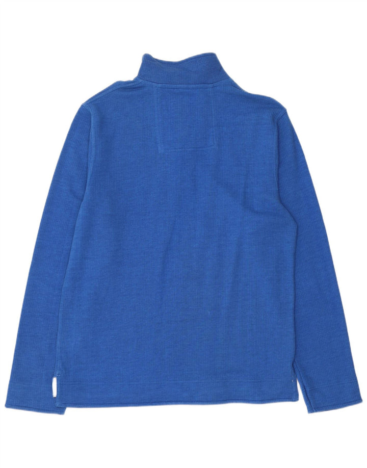 Crew Clothing Mens Zip Neck Sweatshirt Jumper Medium Blue Cotton