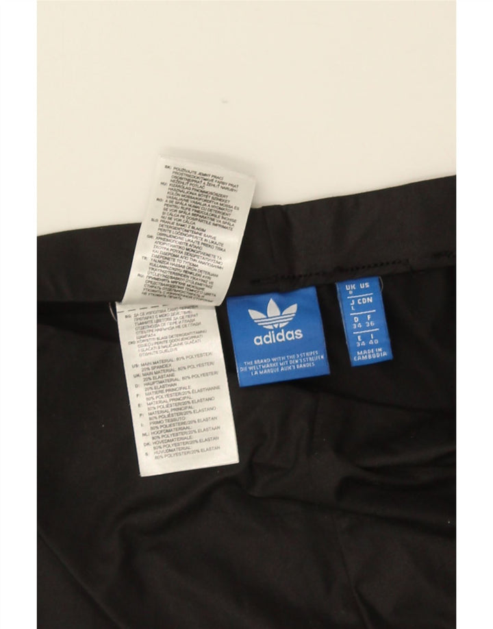 ADIDAS Womens Leggings UK 8 Small Black Polyester
