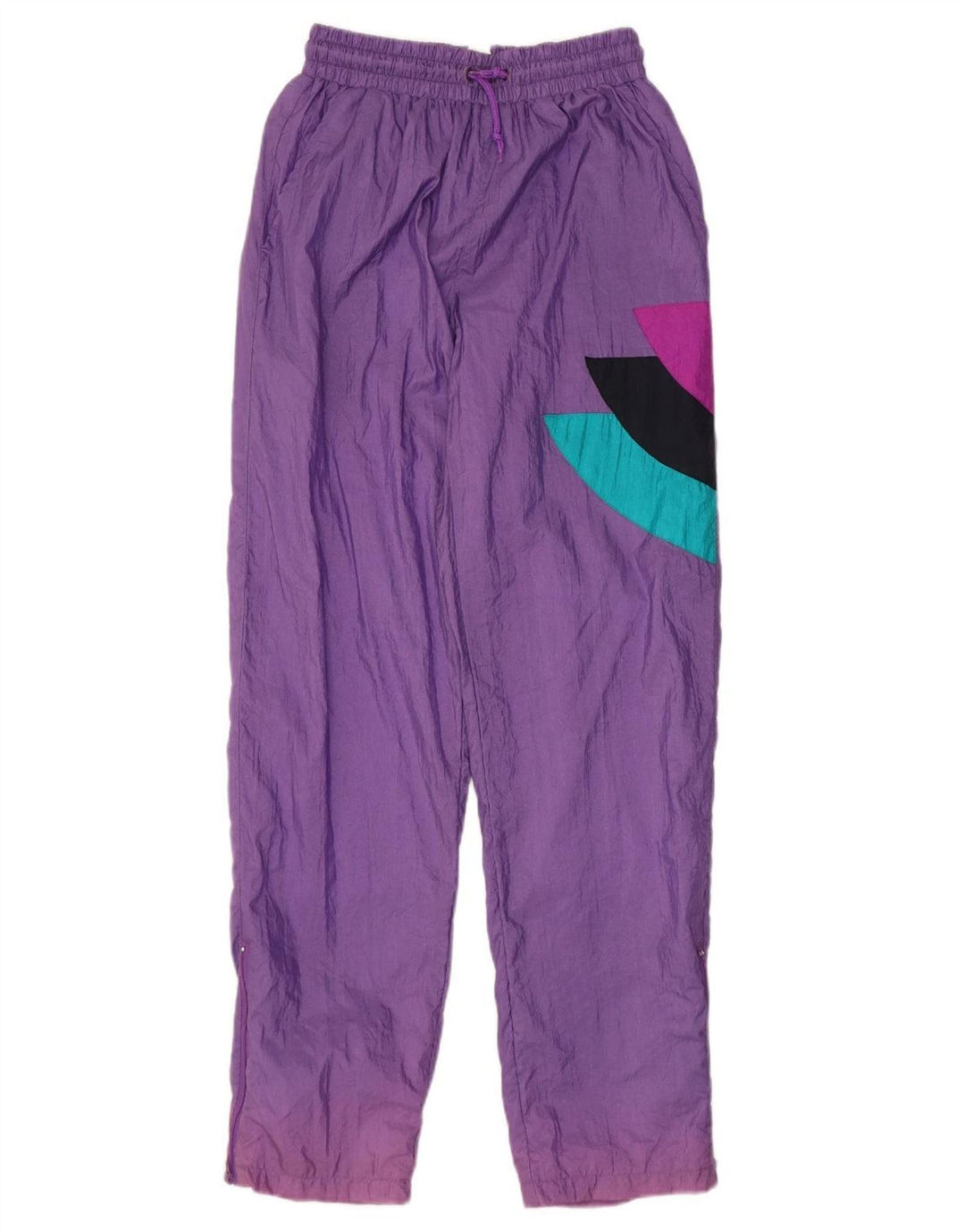 BRUGI Womens Tracksuit Trousers UK 12 Medium  Purple Colourblock Polyester