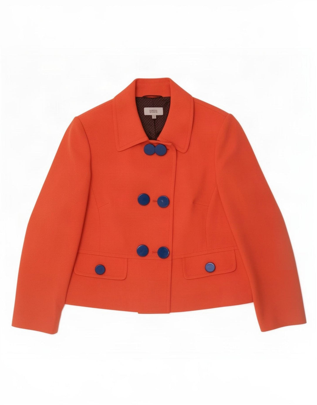Marks & Spencer Womens Double Breasted Blazer Jacket UK 20 2XL Orange