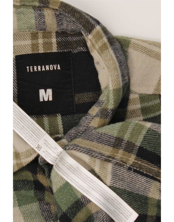 Terranova Mens Flannel Shirt Medium Multicoloured Check Polyester