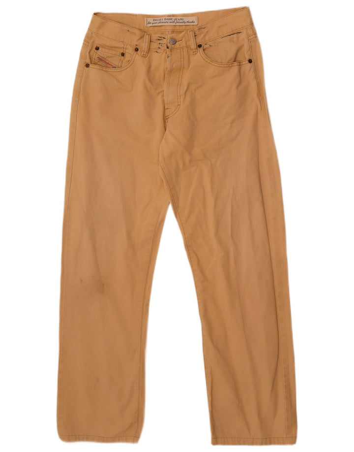 Diesel Mens Casual Trousers W33 L28 Beige Cotton