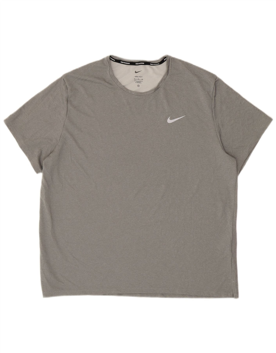 NIKE Mens Dri Fit T-Shirt Top XL Grey Polyester