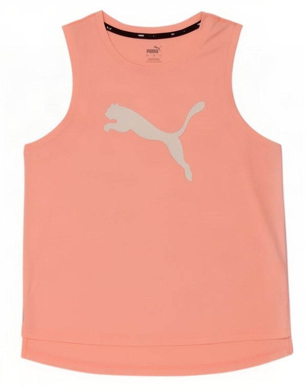 Puma Womens Graphic Vest Top UK 16 Large Pink Polyester
