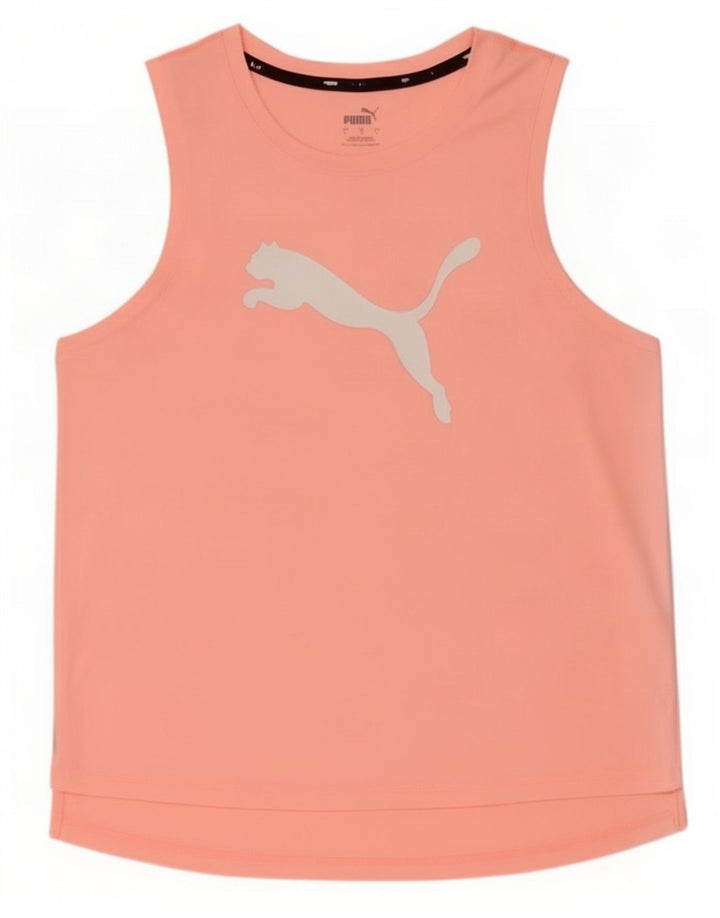 Puma Womens Graphic Vest Top UK 16 Large Pink Polyester