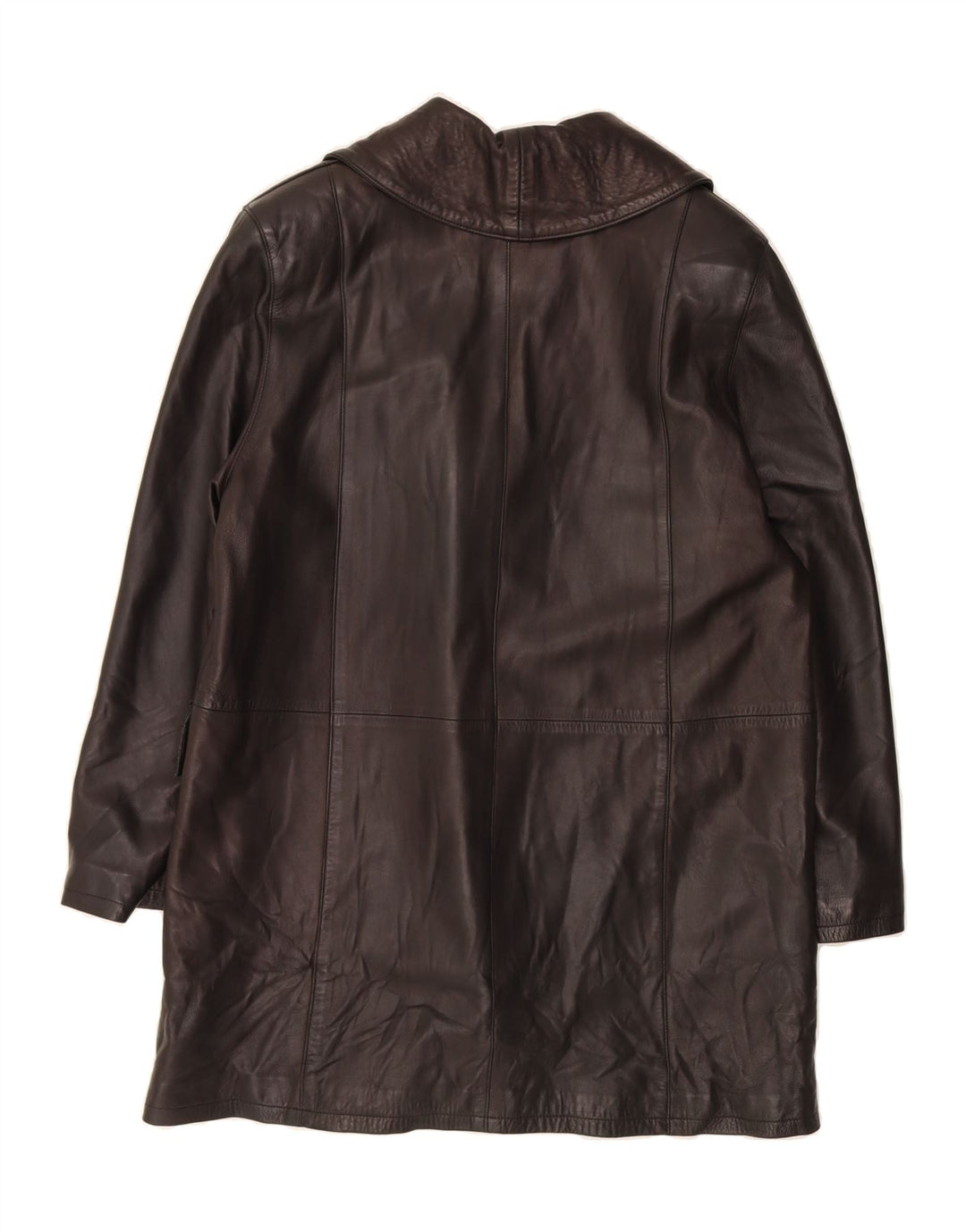 VINTAGE Womens Leather Coat UK 18 XL Brown Leather Vintage Vintage and Second-Hand Vintage from Messina Hembry 