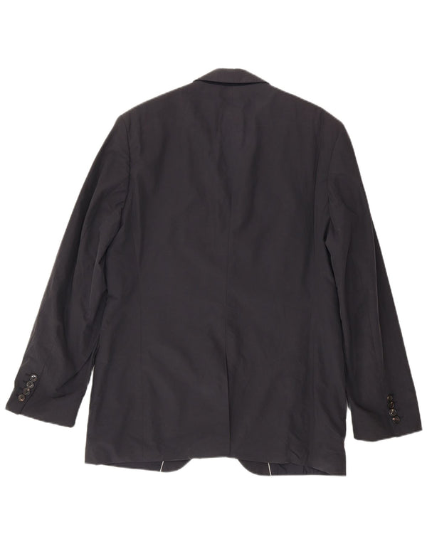 Hugo Boss Mens 2 Button Blazer Jacket EU 50 Large Grey Cotton