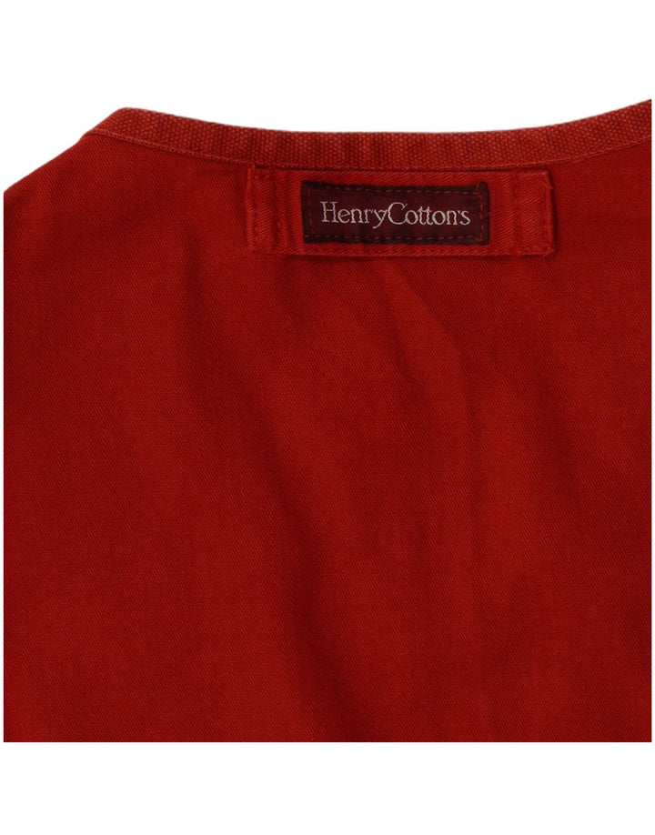 Henry Cottons Womens Utility Gilet IT 42 Medium Red Cotton