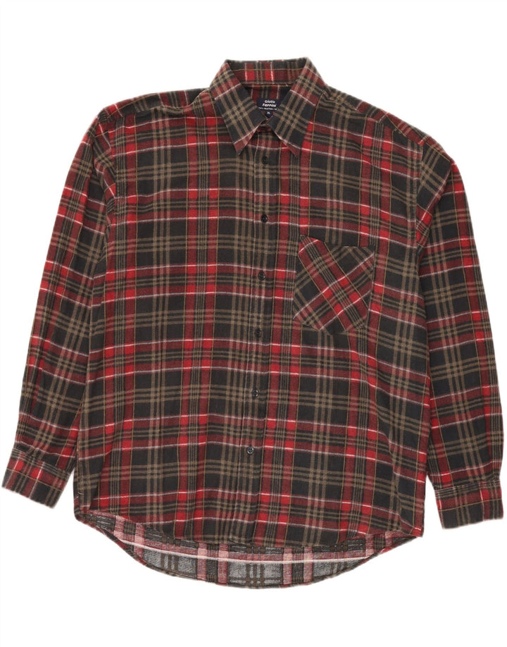 VINTAGE Mens Flannel Shirt XL Multicoloured Check Cotton