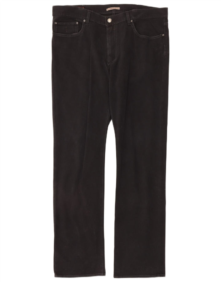 MARLBORO CLASSICS Mens Regular Fit Straight Jeans W36 L34 Black Cotton