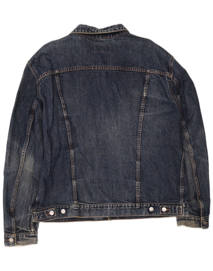 Carrera Mens Denim Jacket UK 44 2XL Blue Cotton