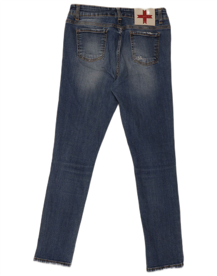Zu Elements Womens Distressed Super Slim Jeans W30 L28 Blue Cotton