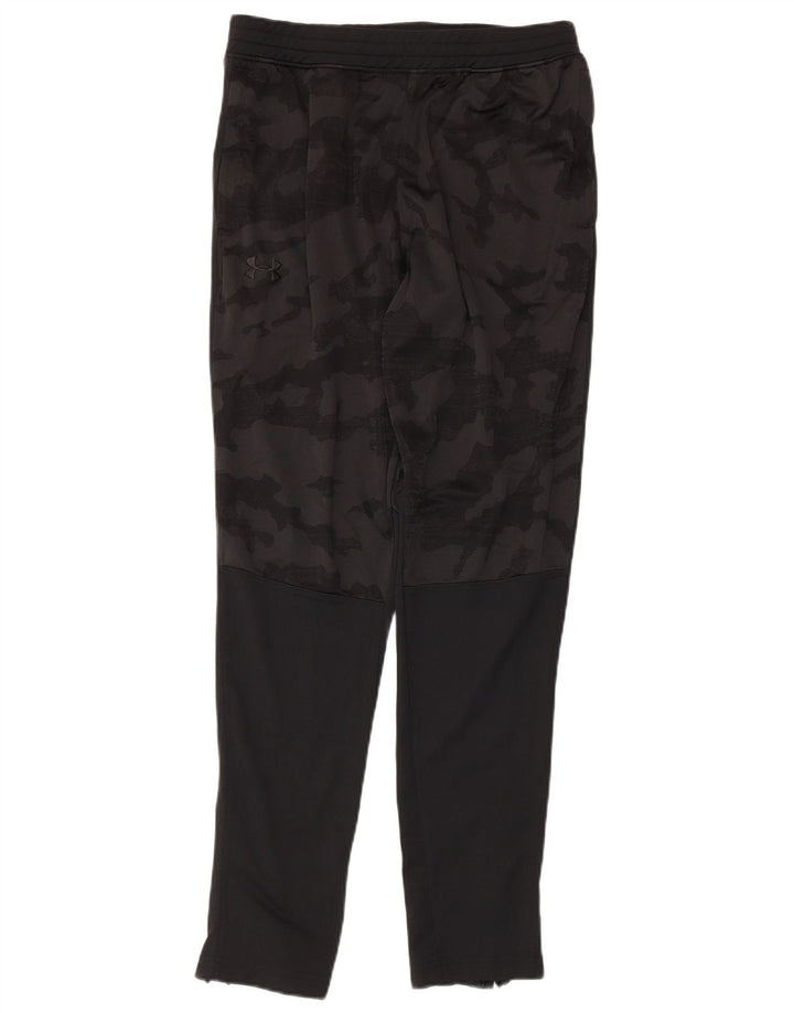 UNDER ARMOUR Womens Tracksuit Trousers UK 16 Large  Black Camouflage