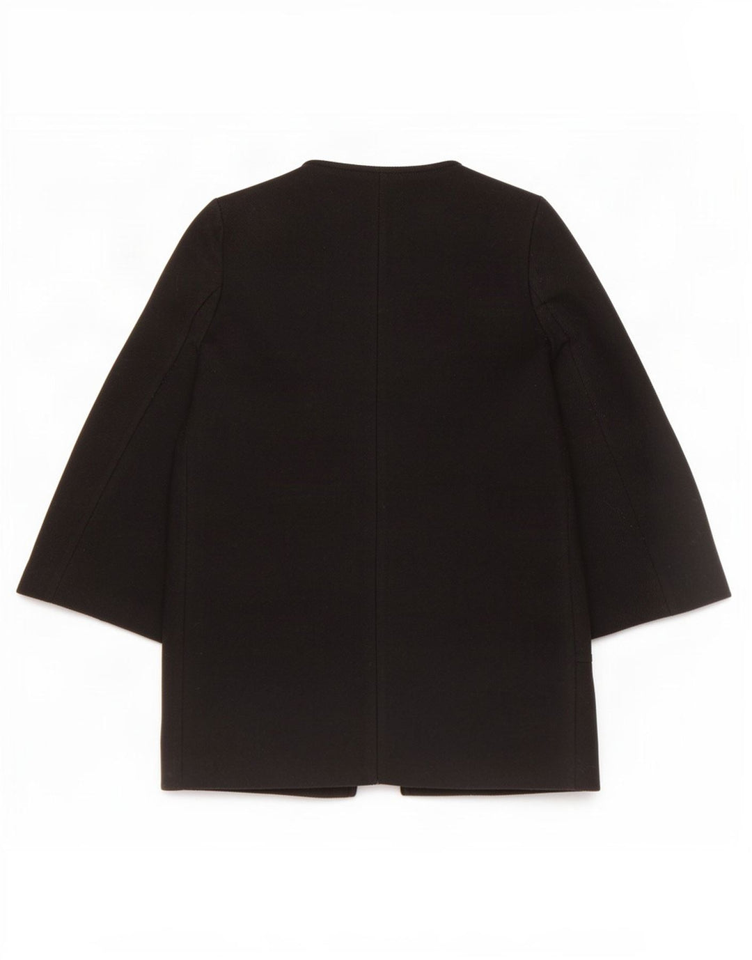 Zara Womens Overcoat UK 10 Small Black Wool