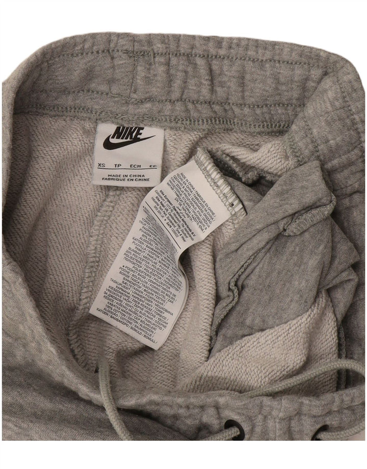 NIKE Womens Tracksuit Trousers Joggers UK 4 XS  Grey Flecked Cotton