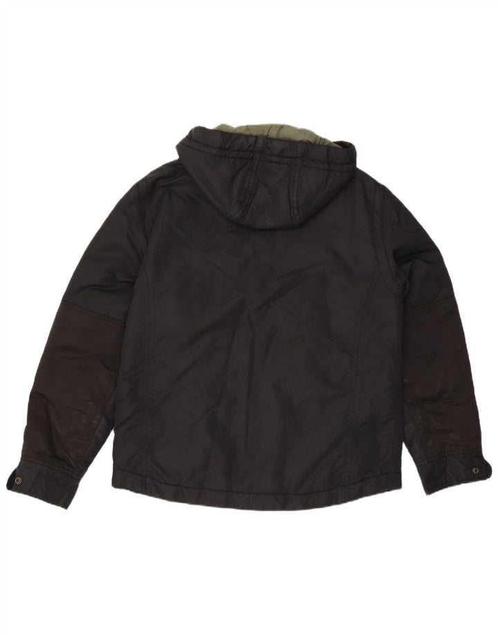 Gas Mens Hooded Padded Jacket UK 40 Large Black Polyamide