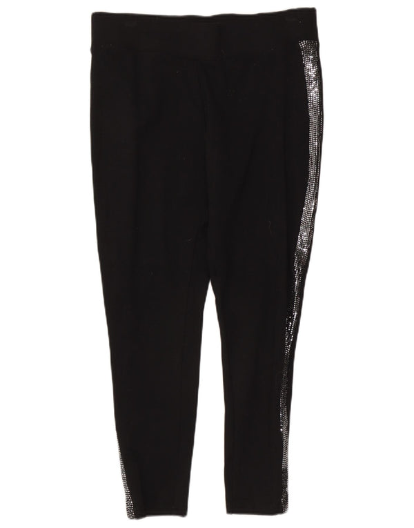Marks & Spencer Womens Skinny Cropped Trousers UK 14 Large W32 L24 Black