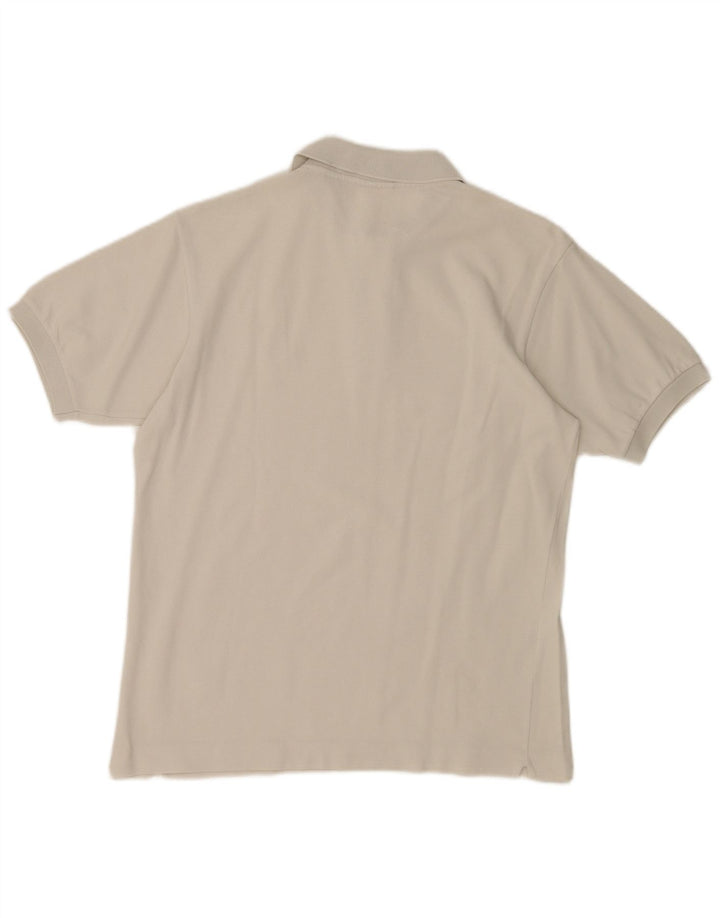 LACOSTE Mens Polo Shirt Size 3 Small White Cotton