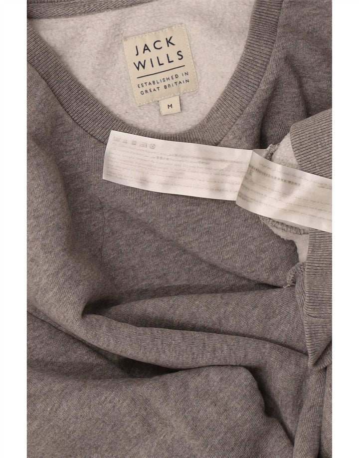 Jack Wills Mens Sweatshirt Jumper Medium Grey Flecked Cotton