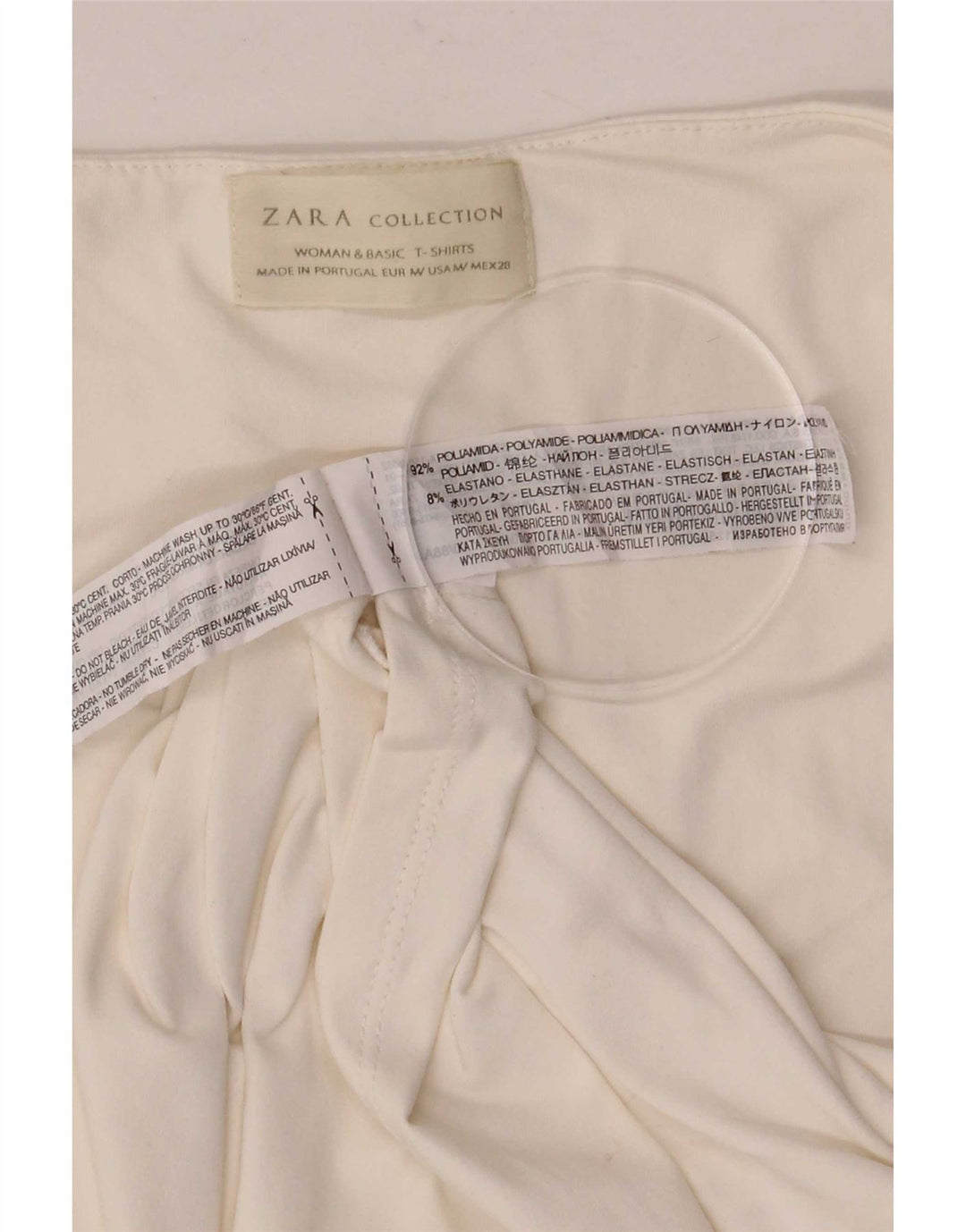 Zara Womens Vest Top UK 12 Medium White Polyamide